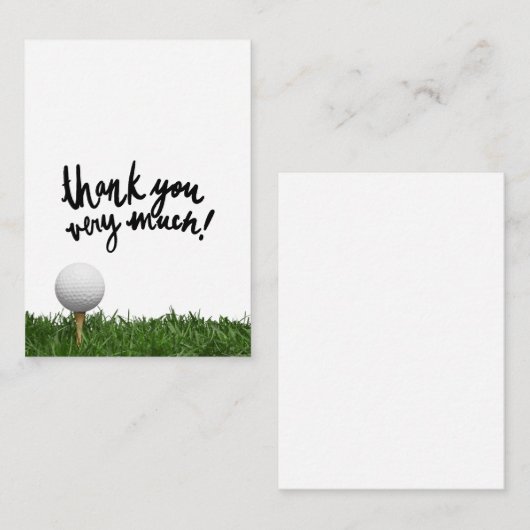 Carte De Correspondance Merci de golf beaucoup (Devant / Derrière)