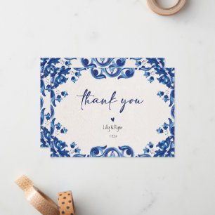 Carte De Correspondance Merci de la fête bleue mexicaine