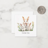 Carte De Correspondance Merci de lapin mignon personnalisé (Devant/Arrière en situation)
