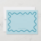 Carte De Correspondance Merci de ligne bleue (Devant)