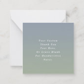 Carte De Correspondance Merci de Mariage bleu bleu vert Ombre Gradient (Dos)