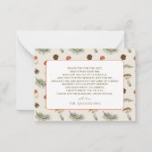 Carte De Correspondance Merci de petit Baby shower de champignons (Dos)