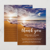 Carte De Correspondance Merci de sympathie funéraire de plage (Devant / Derrière)