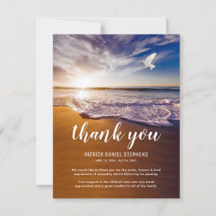 Carte De Correspondance Merci de sympathie funéraire de plage