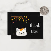 Carte De Correspondance Merci de trou de chat (Devant/Arrière en situation)