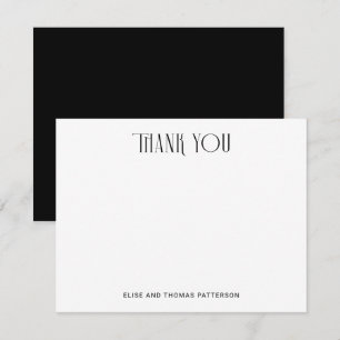 Carte De Correspondance Merci de typographie Art déco simple