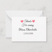 Carte De Correspondance merci de venir ajouter un message texte (Dos)