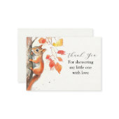 Carte De Correspondance Merci d'écureuil géant (Devant/Arrière en situation)