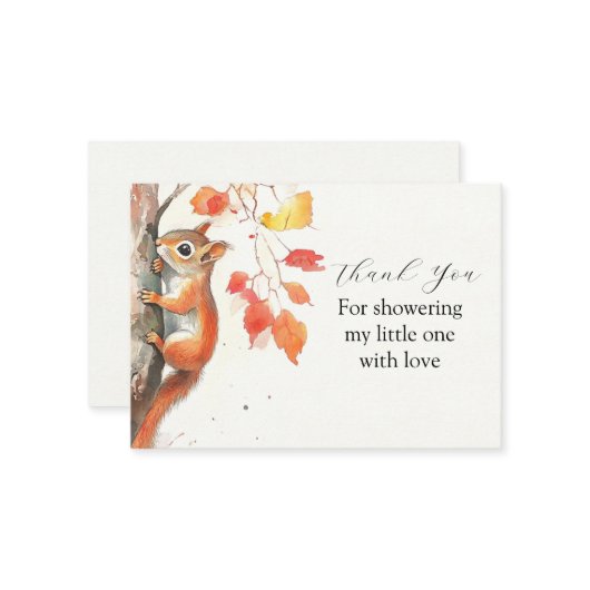 Carte De Correspondance Merci d'écureuil géant (Devant/Arrière en situation)