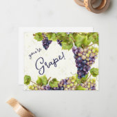 Carte De Correspondance Merci des raisins (Devant/Arrière en situation)