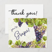 Carte De Correspondance Merci des raisins (Devant / Derrière)