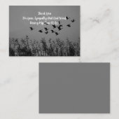 Carte De Correspondance Merci d'herbe volante aux oiseaux (Devant / Derrière)