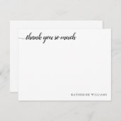 Carte De Correspondance Merci Féminin tellement élégant Script moderne (Devant / Derrière)