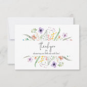 Carte De Correspondance Merci fleur sauvage Baby shower (Devant)