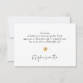 Carte De Correspondance Merci fleur sauvage Baby shower (Dos)