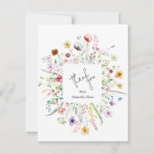 Carte De Correspondance Merci fleur sauvage Baby shower (Devant)