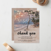 Carte De Correspondance Merci funéraire de plage (Devant/Arrière en situation)