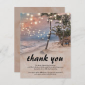 Carte De Correspondance Merci funéraire de plage (Devant / Derrière)