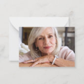 Carte De Correspondance MERCI funéraire Elégant Eucalyptus photo BUDGET (Dos)