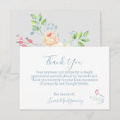 Carte De Correspondance Merci funéraire Fleur Délicat, Sympathie (Devant / Derrière)