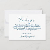 Carte De Correspondance Merci funéraire floral turquoise, Sympathie (Devant)