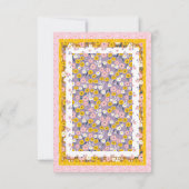 Carte De Correspondance Merci funéraire Motif à fleurs rétro, Sympathie (Dos)