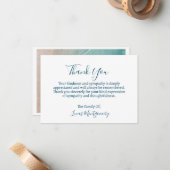 Carte De Correspondance Merci funéraire Ocean Beach, Sympathie (Devant/Arrière en situation)