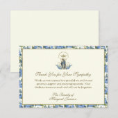 Carte De Correspondance Merci funéraire religieux Appréciation catholique (Devant / Derrière)