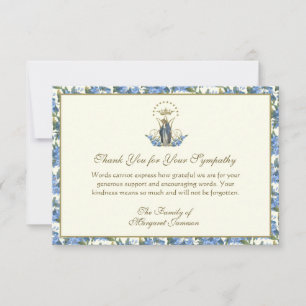 Carte De Correspondance Merci funéraire religieux Appréciation catholique