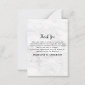 Carte De Correspondance Merci funéraire simple en marbre (Dos)