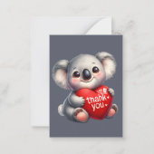 Carte De Correspondance Merci gentil d'ajouter le message Koala bear (Devant)