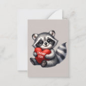 Carte De Correspondance Merci gentil d'ajouter le message raccoon (Devant)