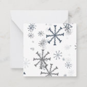 Carte De Correspondance merci hiver élégant (Dos)