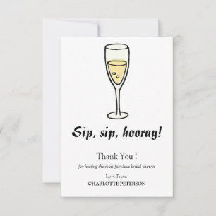 Carte De Correspondance Merci hôte de Fête des mariées simple et agréable