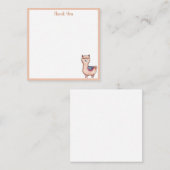 Carte De Correspondance Merci Lama (Devant / Derrière)