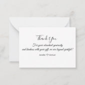 Carte De Correspondance merci mariage 8 photos collage personnalisé chic (Dos)