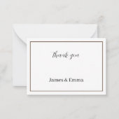 Carte De Correspondance Merci Mariage Brown (Devant)