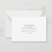 Carte De Correspondance Merci Mariage Budget Sunflower Eucalyptus (Dos)