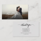 Carte De Correspondance Merci Mariage de script à la main (Devant / Derrière)