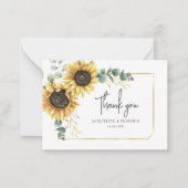 Carte De Correspondance Merci Mariage floral Budget (Devant)
