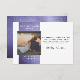 Carte De Correspondance Merci Mariage photo moderne