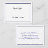 Carte De Correspondance Merci Mariage pourpre (Devant / Derrière)