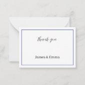 Carte De Correspondance Merci Mariage pourpre (Devant)