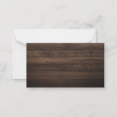 Carte De Correspondance Merci Mariage rustique à la main en bois (Dos)