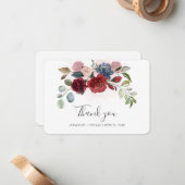 Carte De Correspondance Merci Mariage végétal (Devant/Arrière en situation)