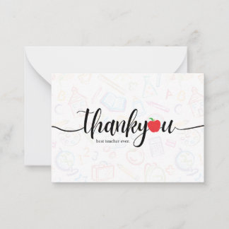 Carte De Correspondance Merci meilleur enseignant jamais