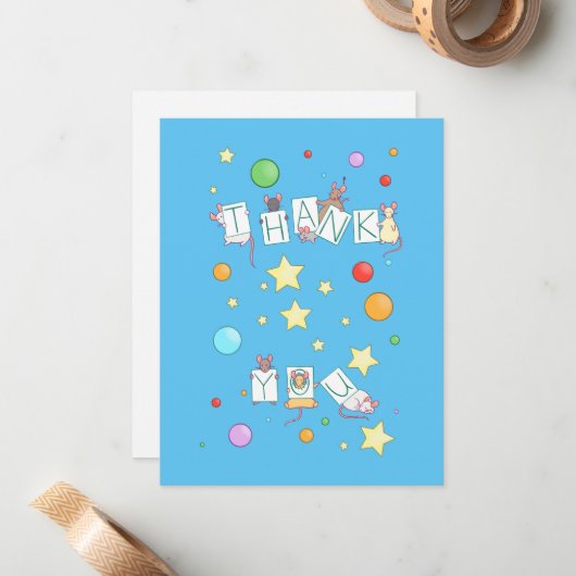 Carte De Correspondance Merci Mice (Devant/Arrière en situation)