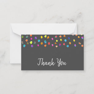 Carte De Correspondance Merci mignon aquarelle taches art abstrait