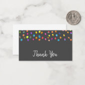 Carte De Correspondance Merci mignon aquarelle taches art abstrait (Devant/Arrière en situation)