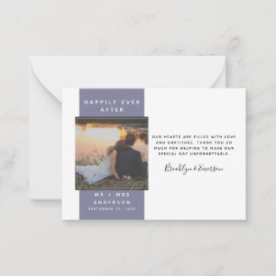 Carte De Correspondance Merci mini Mariage photo budget